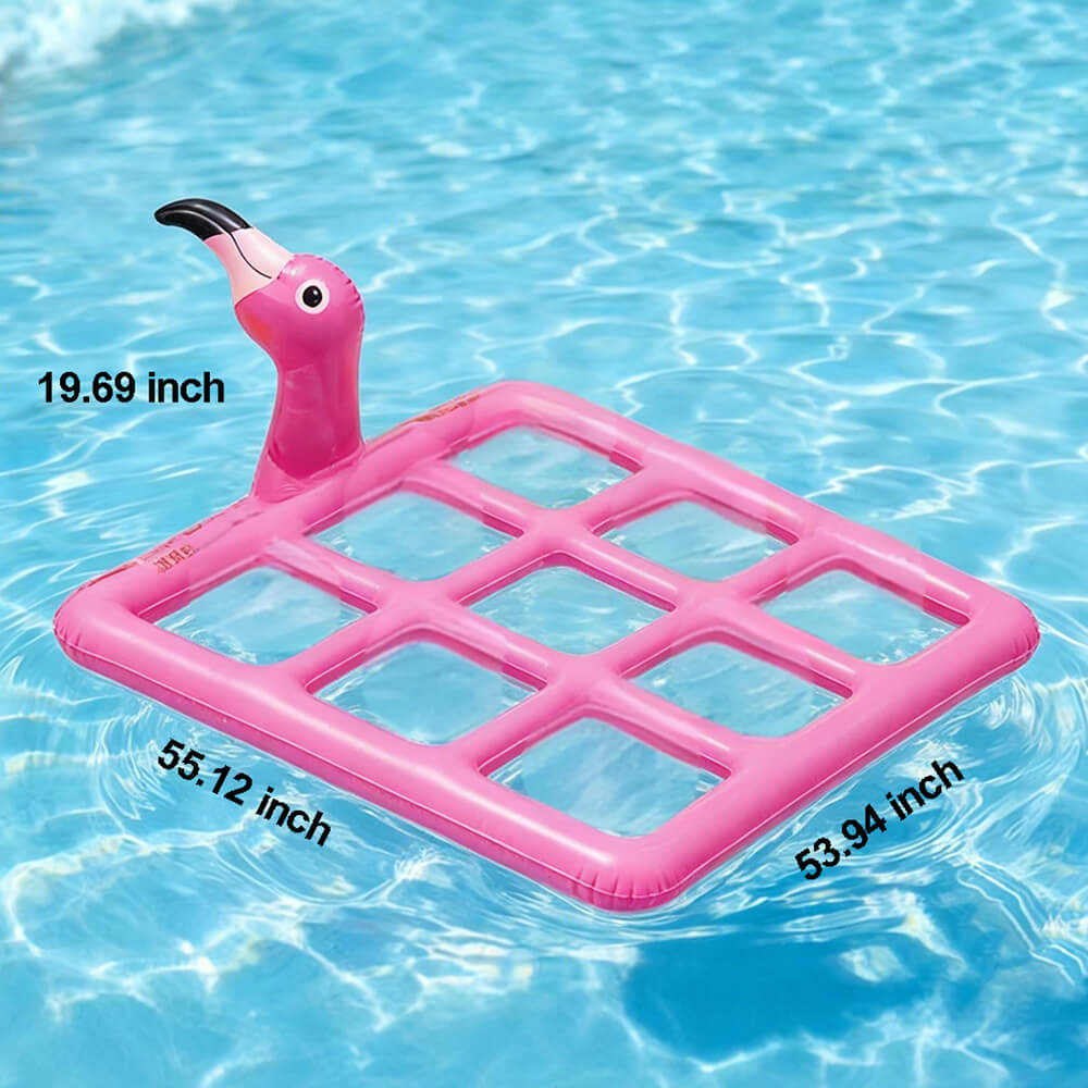 Inflatable Pool Float Game Set Interactive Tic-Tac-Toe Floating Water Toy with 10 Balls for Kids and Adults