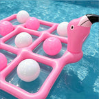 Inflatable Pool Float Game Set Interactive Tic-Tac-Toe Floating Water Toy with 10 Balls for Kids and Adults