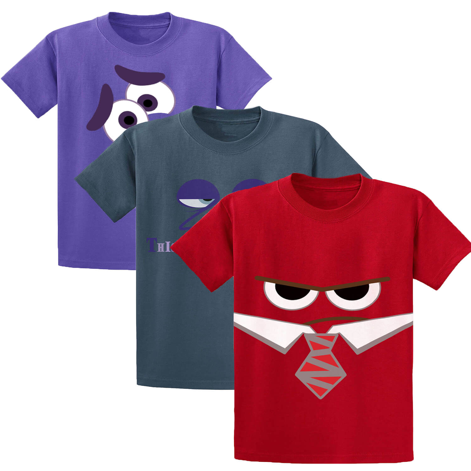 Kids Anger Shirt 100% Cotton 2024 Emotions Anger Ennui Fear Anxiety Cosplay T-shirts