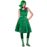 Women Disgust Costume Green Sleeveless High Waist Dress Full Set Women Disgust Cosplay Outfit