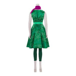 Green Disgust Dress with Matching Leggings and Scarf Adult Sleeveless High Waist Disgust Costume Set