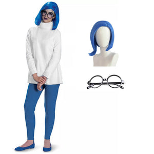 Sadness Cosplay Costume Sadness Top and Pants For Kids and Adults Halloween Costumes