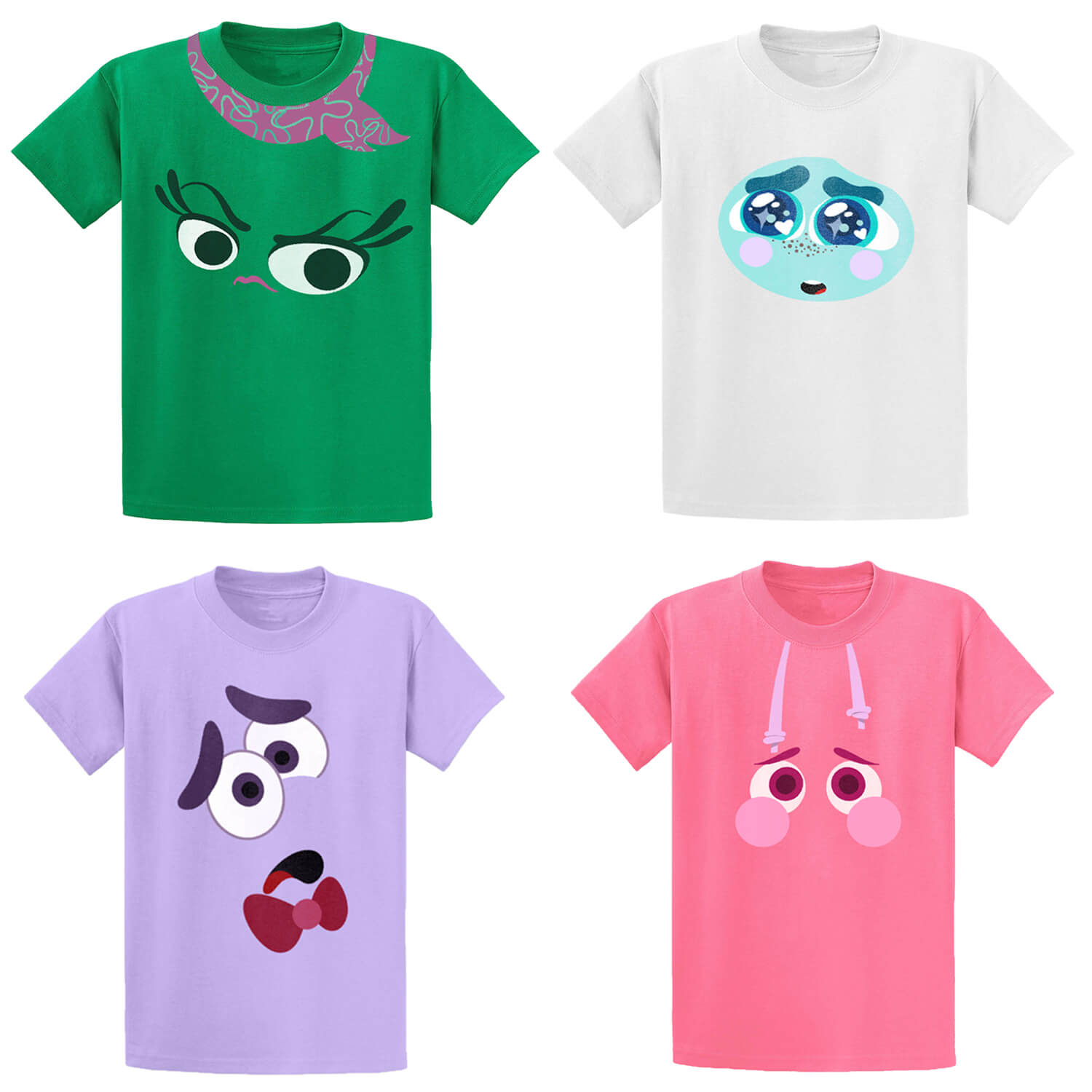Kids Disgust Shirt 2024 Anime Emotion Disgust T-shirts 100% Cotton Halloween Costume