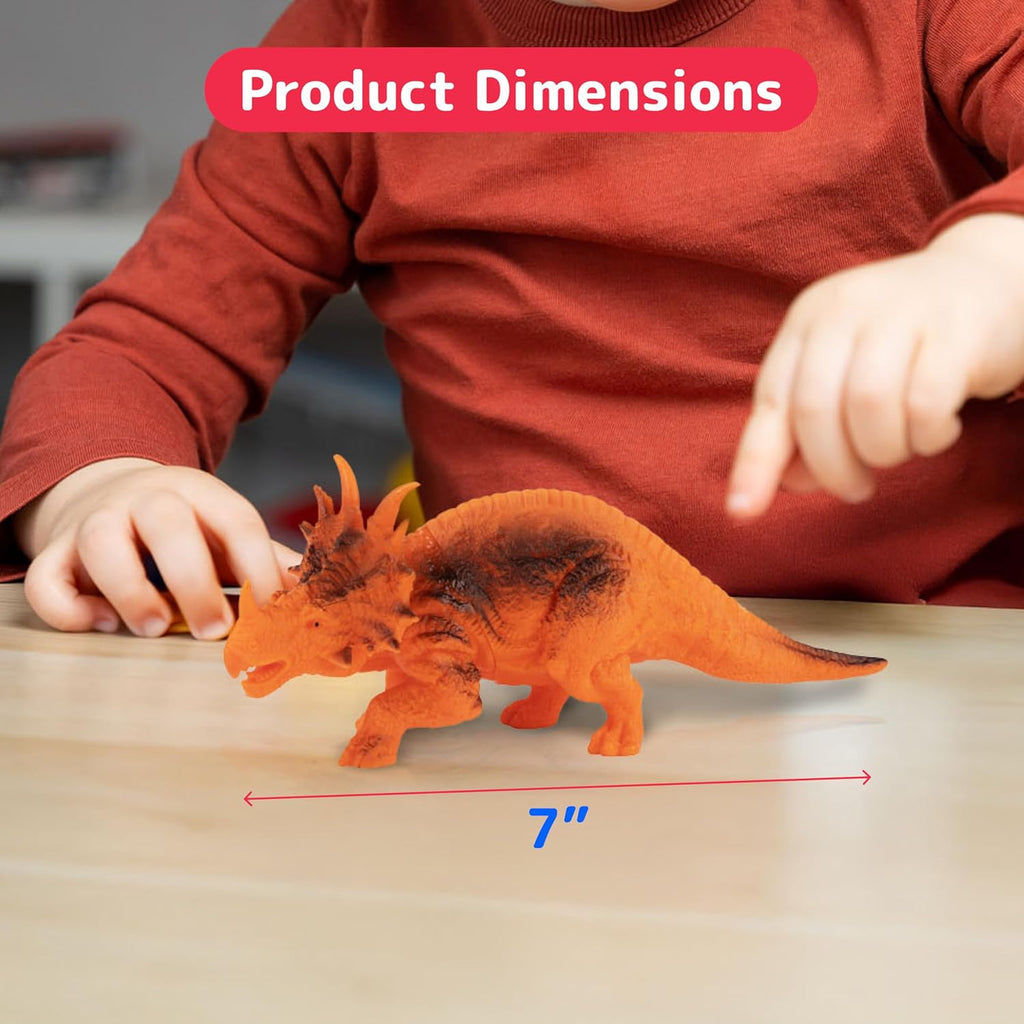 Interactive Dino Sound Book with 12 Dino Figures & Water Doodle Pen Educational Toy Set for Kids 3+