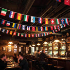 International String Flags 8.3" x 5.5" World Flag Banner with Fade-Resistant Fabric for Sports Decoration