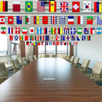 International String Flags 8.3" x 5.5" World Flag Banner with Fade-Resistant Fabric for Sports Decoration