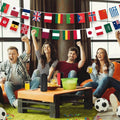 International String Flags 8.3" x 5.5" World Flag Banner with Fade-Resistant Fabric for Sports Decoration