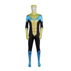 Iconic Super Hero Jumpsuit Yellow Bodysuit with Helmet and Goggles for Cosplay and Carnival Events
