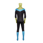Iconic Super Hero Jumpsuit Yellow Bodysuit with Helmet and Goggles for Cosplay and Carnival Events