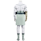 Viltrumite Costume White Warrior Muscle Print Bodysuit with Loincloth and Waist Bag for Roleplay