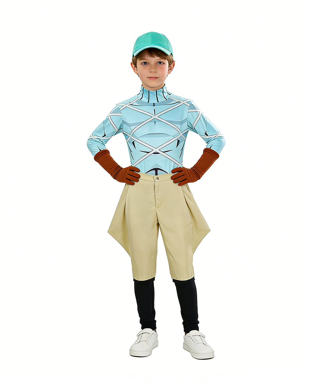 JJBA Dio Costume Racing Rider Hat Gloves and Pants Casual Wear for Anime Fans