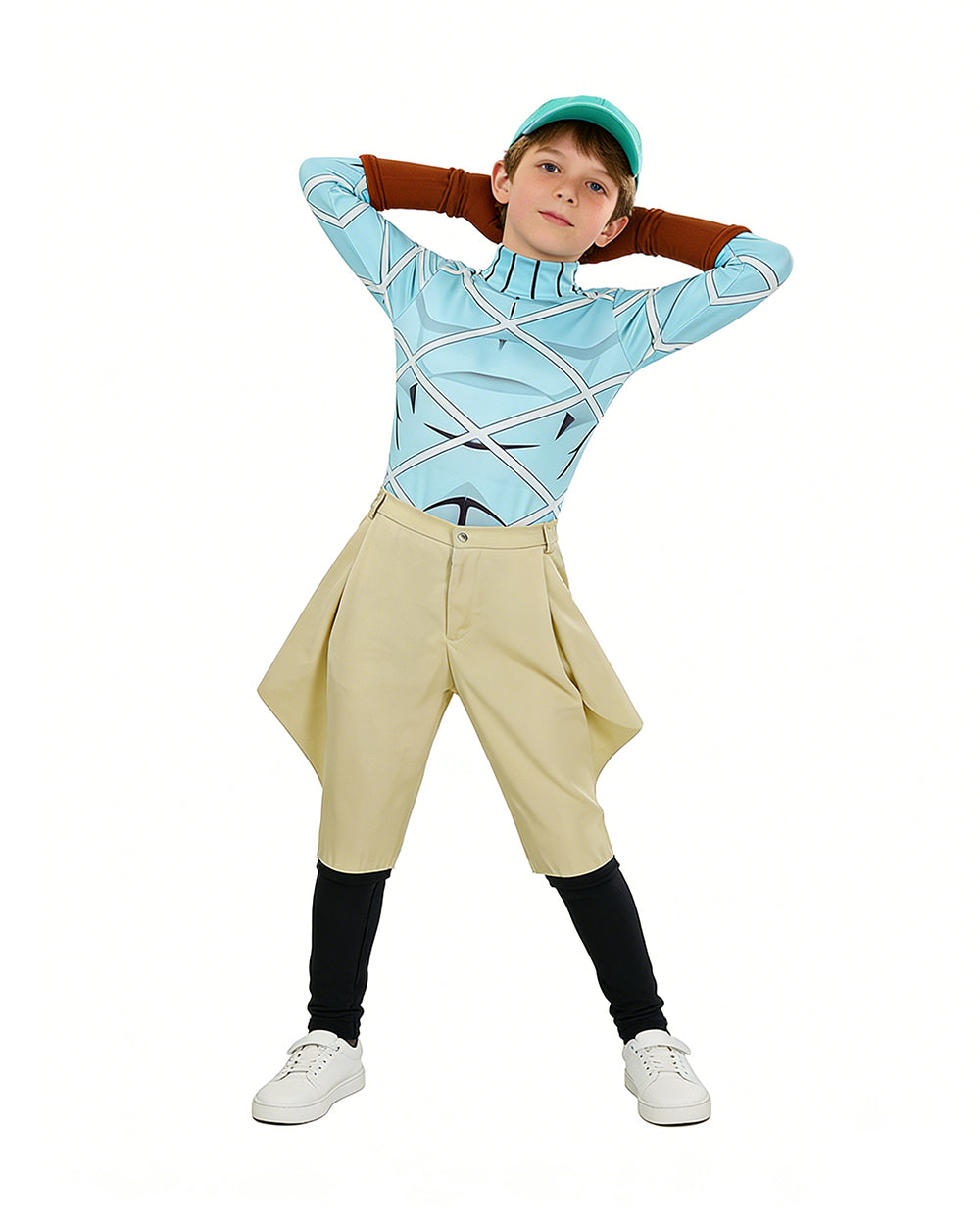 JJBA Dio Costume Racing Rider Hat Gloves and Pants Casual Wear for Anime Fans