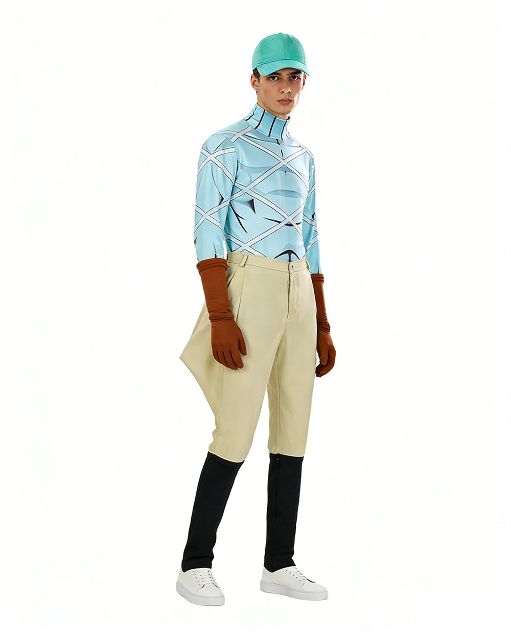 JJBA Dio Costume Racing Rider Hat Gloves and Pants Casual Wear for Anime Fans