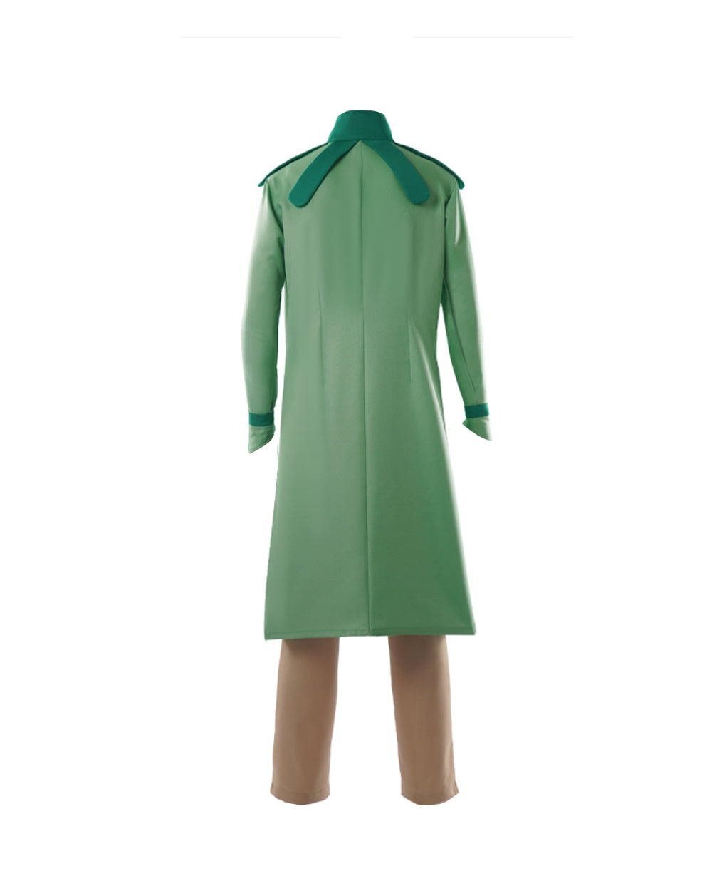 JJBA Race Coordinator Outfit Long Green Trench Coat with Pants for Anime Fans Cosplay