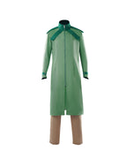 JJBA Race Coordinator Outfit Long Green Trench Coat with Pants for Anime Fans Cosplay