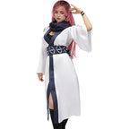White Fem Sukuna Kimono Dress Belt and Scarf Full Set for Themed Party