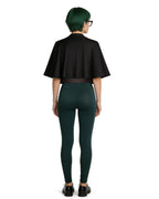 Maki Costume Dark Green Sorceress Outfit Jumpsuit with Black Cape and Belt