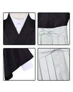 Naoya Costume Black Kimono Outerwear with Pleated Culottes Full Cosplay Set