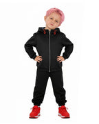 Yuji Tracksuit Black Zip-up Hoodie and Joggers 2pcs Suit for Cosplay Daily Wear