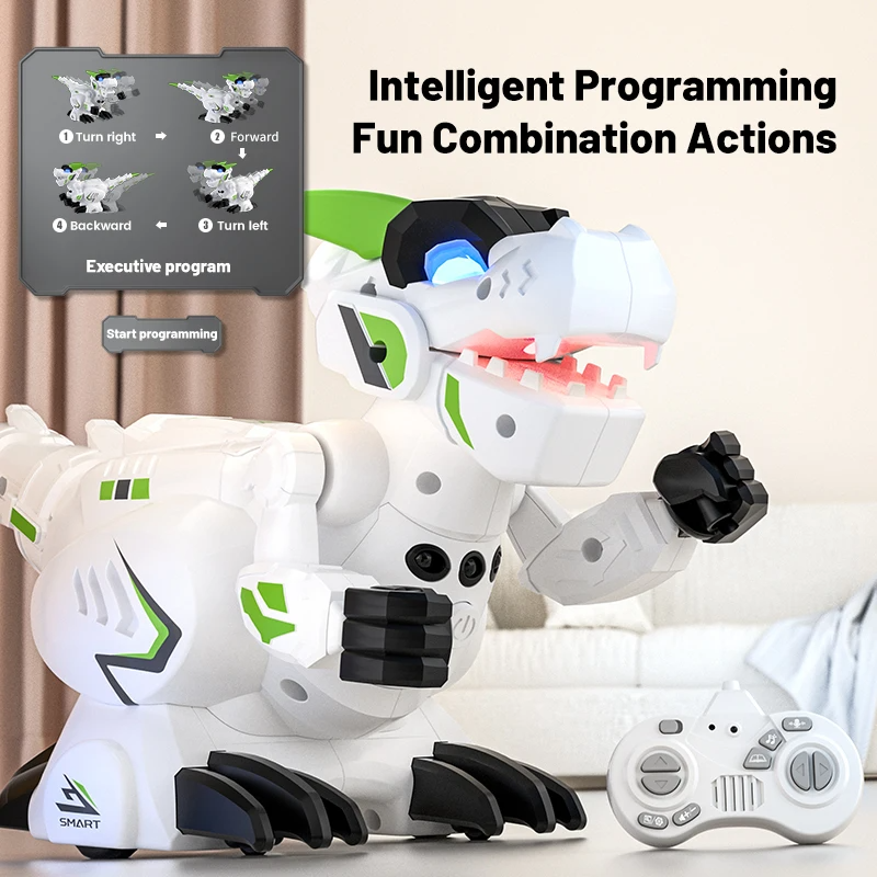 2.4G Remote Control Dinosaur Intelligent Induction Dinosaur Recording Kids Interactive Early Education Toy