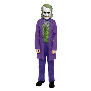 Boys Guason Costume Dark Knight Joker Halloween Outfit Kids Purple Joker Suit