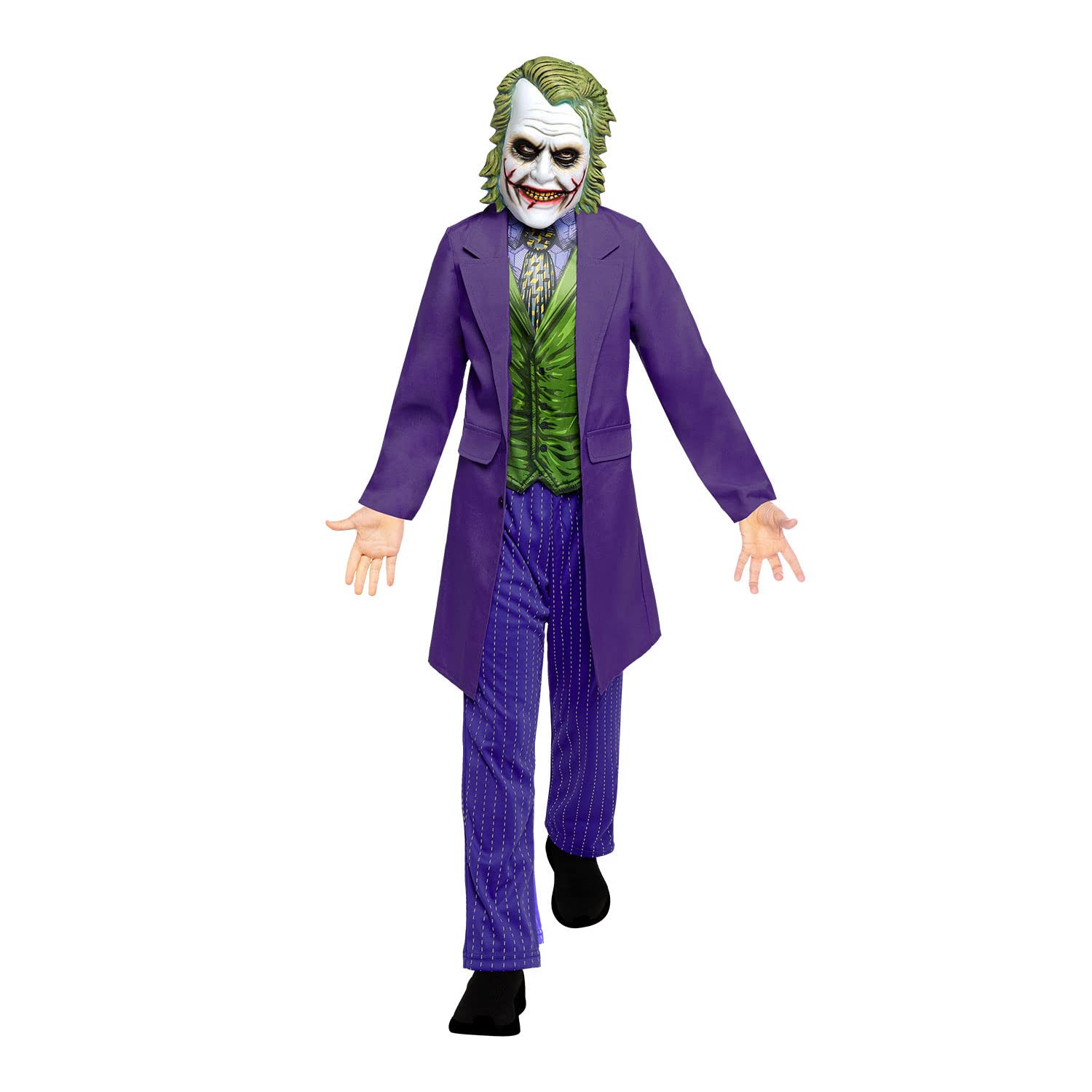 Boys Guason Costume Dark Knight Joker Halloween Outfit Kids Purple Joker Suit