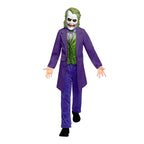 Boys Guason Costume Dark Knight Joker Halloween Outfit Kids Purple Joker Suit