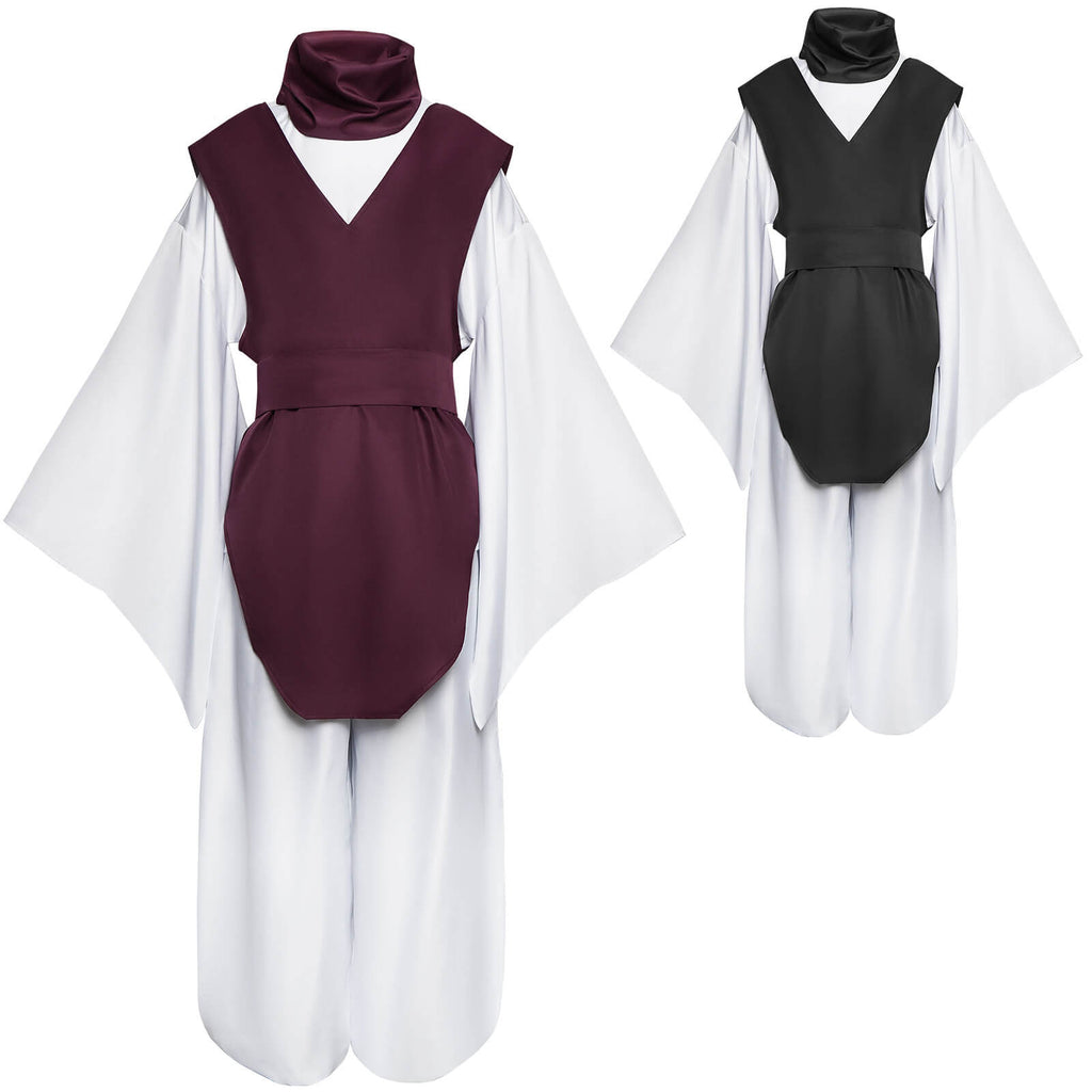 Adult Choso Costume White Kimono Robe Pants with Vest and Scarf for Halloween Carnival