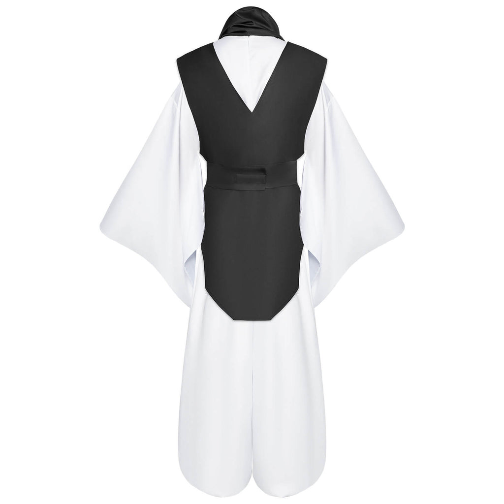 Adult Choso Costume White Kimono Robe Pants with Vest and Scarf for Halloween Carnival