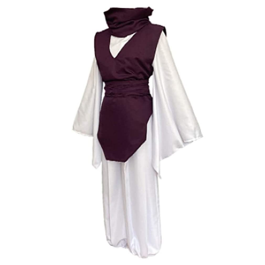 Adult Choso Costume White Kimono Robe Pants with Vest and Scarf for Halloween Carnival