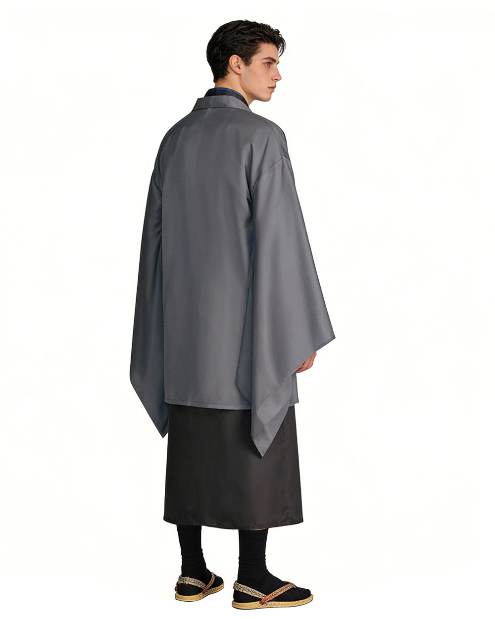 Adult Toji Costume Gray Kimono Sorcerer Killer Cosplay Outfit for Halloween Carnival