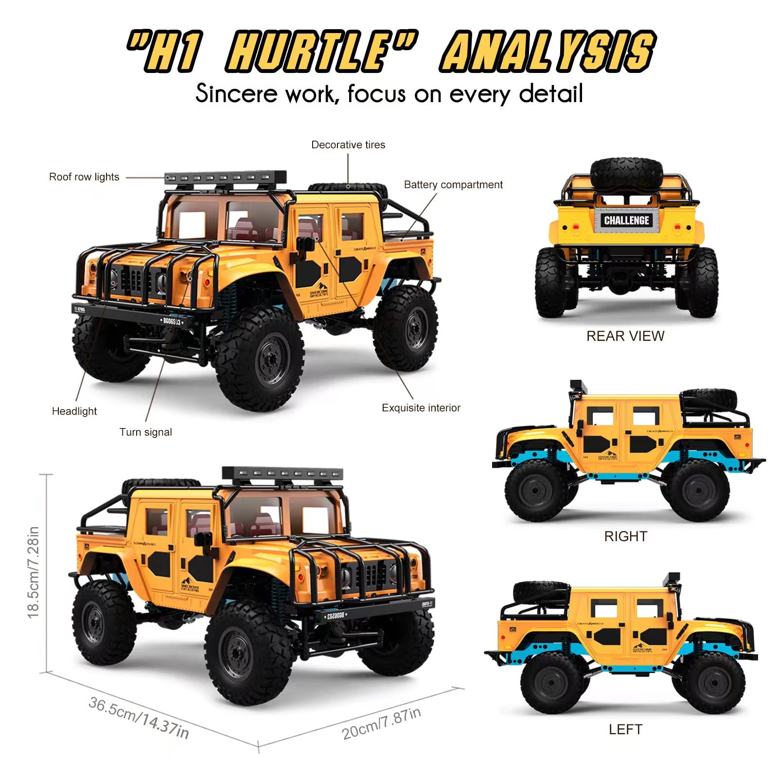 Remote Control Rally Jeep 1/10 Jeep RC Truck 4WD RTR Remote Jeep Wrangler Brushed Remote Control ...