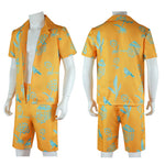 Men's Ryan Gosling Costume Beach Vacation Shorts Shirt Set 2023 Live Action Movie Original Outfit