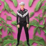 Western Cowboy Outfit with Neckerchief and Hat 70s 80s Fringe Disco Costumes