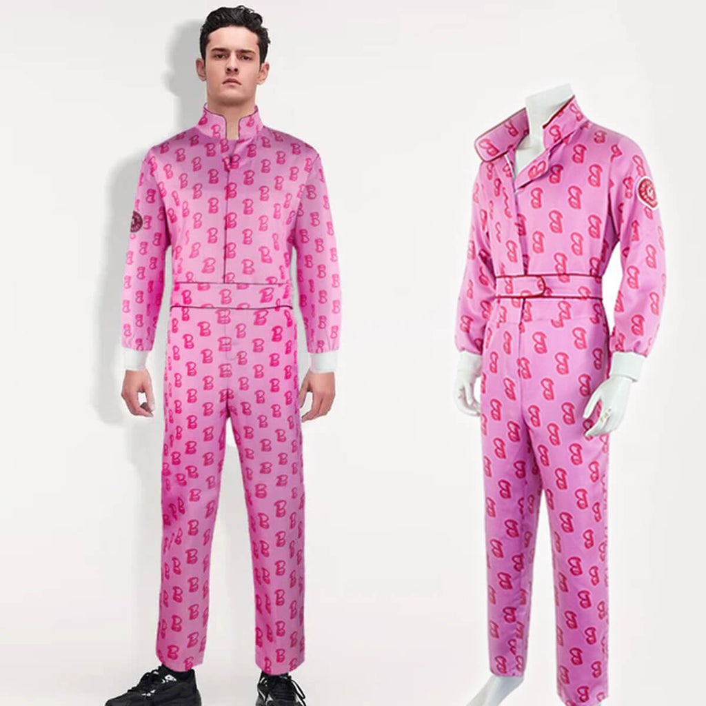 Men's Ryan Gosling Jumpsuit Pink Clothing Ryan Gosling Cosplay Costume for Halloween