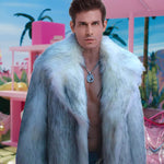 Ryan Gosling Faux Fur Coat Genuine Men's Thick Fleece Long Sleeve Coats Halloween Cosplay Costume