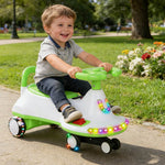 Kids 12V Electric Wiggle Car 360° Sliding Car Dual Anti-rollover with Fashion Light Music