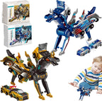 Kids 2in1 Collision Transformer Car Magnetic Cars Transform Into Dinosaur Deformed Car Set