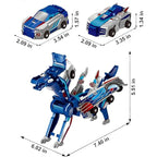 Kids 2in1 Collision Transformer Car Magnetic Cars Transform Into Dinosaur Deformed Car Set