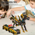 Kids 2in1 Collision Transformer Car Magnetic Cars Transform Into Dinosaur Deformed Car Set