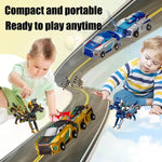 Kids 2in1 Collision Transformer Car Magnetic Cars Transform Into Dinosaur Deformed Car Set