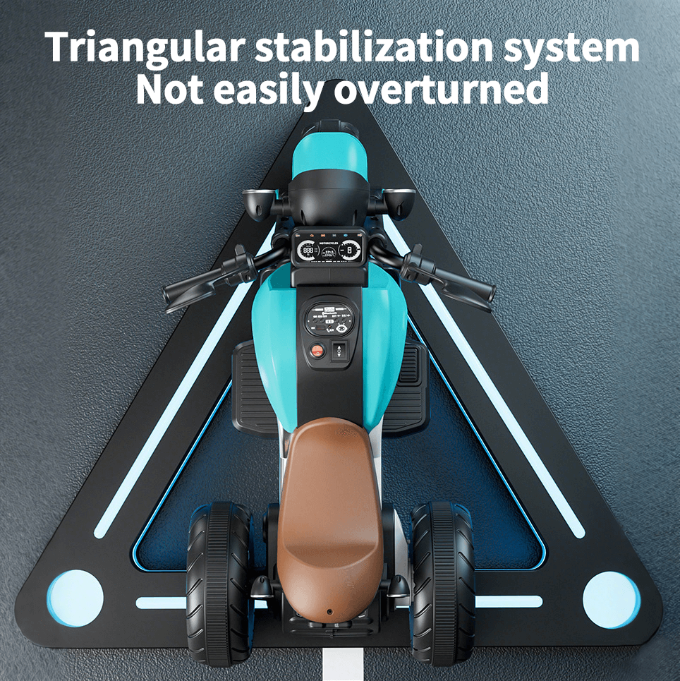 Kids 3-wheel Ride on Car 6V Electric Motorcycle Bluetooth Early Education Car