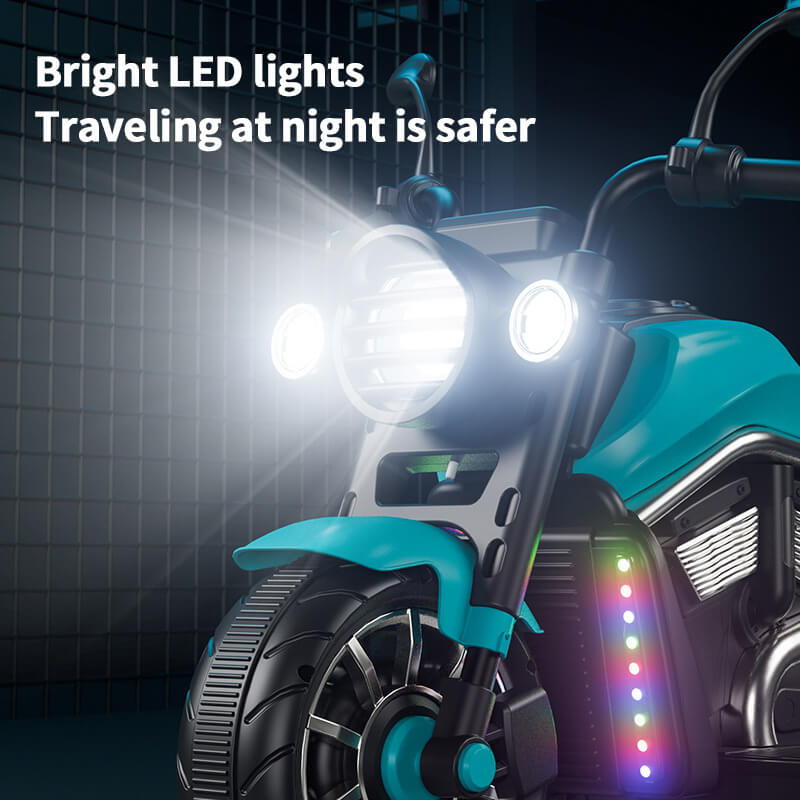 Kids 3-wheel Ride on Car 6V Electric Motorcycle Bluetooth Early Education Car