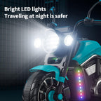 Kids 3-wheel Ride on Car 6V Electric Motorcycle Bluetooth Early Education Car
