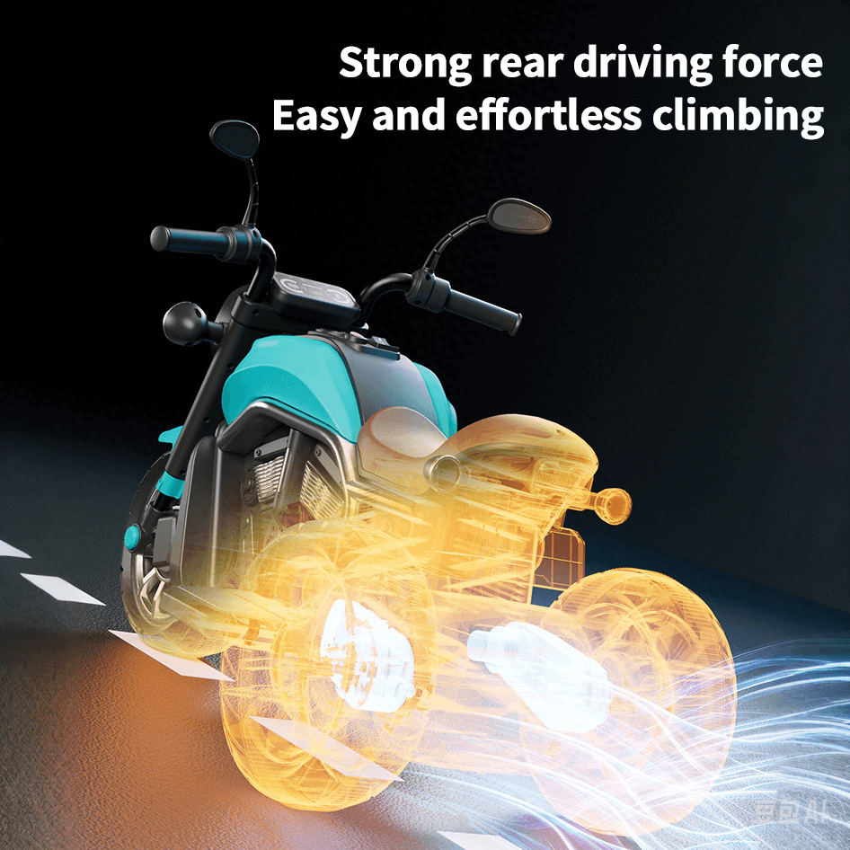 Kids 3-wheel Ride on Car 6V Electric Motorcycle Bluetooth Early Education Car
