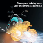 Kids 3-wheel Ride on Car 6V Electric Motorcycle Bluetooth Early Education Car