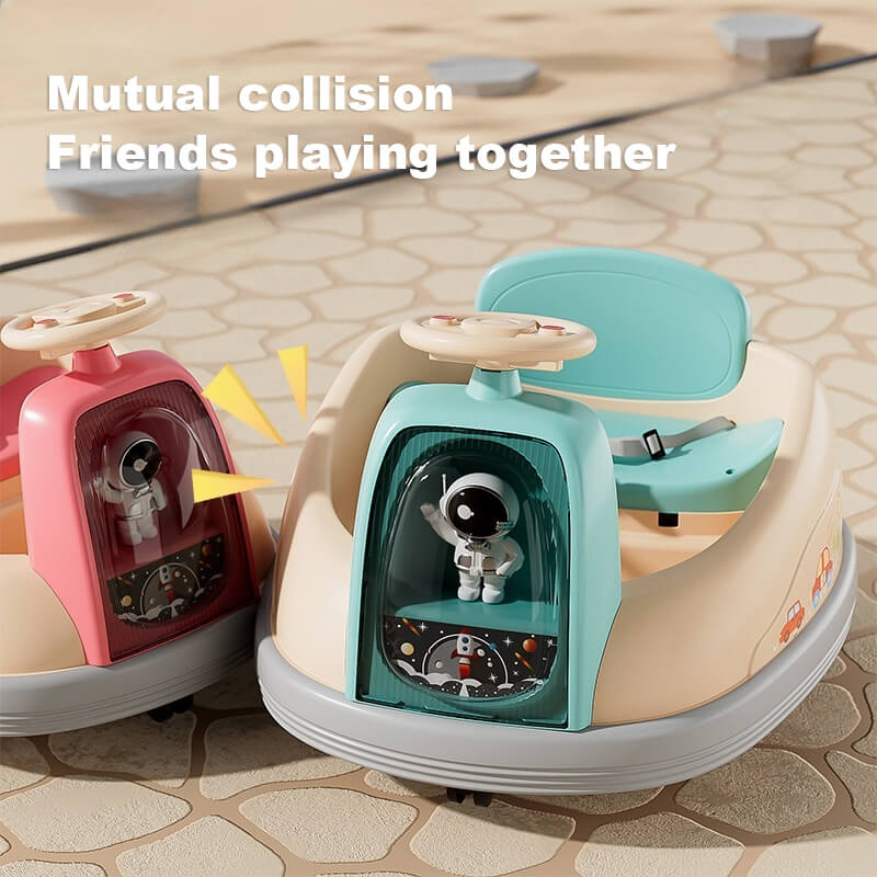 Kids 6V Bumper Cars 360° Spin Ride On Car Battery Power Vehicle with Music Light