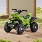 6V Dinosaur Ride-on ATV Kids Electric Car 4-Wheel Off-road Vehicles with LED Lights & Music