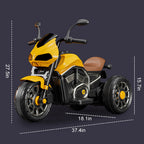 Kids 6V Ride on Car Electric Motorcycle Rechargeable 3-wheeled Car with Music Light