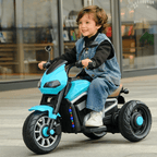 Kids 6V Ride on Car Electric Motorcycle Rechargeable 3-wheeled Car with Music Light